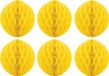 Merkloos Fest-Dekor Gmbh Papieren kerstballen - 6 stuks - geel - 10 cm
