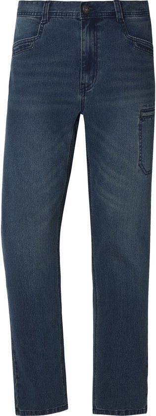 Jan Vanderstorm heren Cargojeans - 36 - blauw - Plus Size