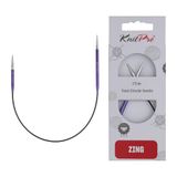 KnitPro K47057 Rondbreinaald, metaal, paars, 25 cm/3,75 mm