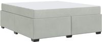 vidaXL Bedframe met matras, Lichtgrijs, 180 x 200 cm, Stof