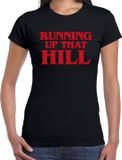 Bellatio Decorations Stranger Halloween verkleed shirt running that hill zwart - dames - horror shirt / kleding / kostuum XS