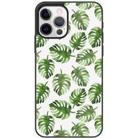 Apple iPhone 12 Feuilles de monstera Verstevigd hoesje met sublimatie bedrukking