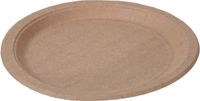 Koopman International 100x Assiettes en papier recyclé durable 23 cm - Écologique et biodégradable - assiettes jetables
