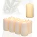 Candelo 8-delige set stompkaarsen Kerstmis sfeer kaarsen - champagne - 5,8 cm x 12 cm - Advent kaars kerstdecoratie - kerstkaarsen voor adventskrans