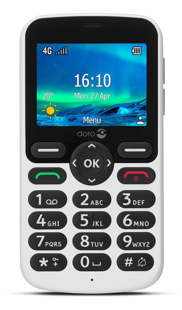 Doro 5860 / 1000 mAh / Zwart/Wit / 4G