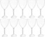 Plastique verres pour vin, desserts, champagne, décorations d'anniversaire, 160 ml, 10 pièces.