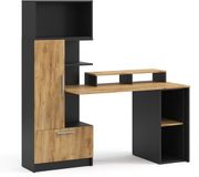 Vicco Bureau Tomy, Antraciet/Goudkleurig Eiken, 150 x 59 cm