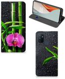 OnePlus Nord N100 Étui livre en similicuir/TPU Fleurs Orchidée