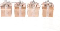 HBX natural living Kersthanger cadeautje set a 4 stuks roze