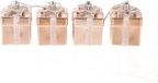 HBX natural living Kersthanger cadeautje set a 4 stuks roze