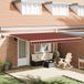 Maison Exclusive - Parasol extensible, orange et marron, 450 x 300 cm