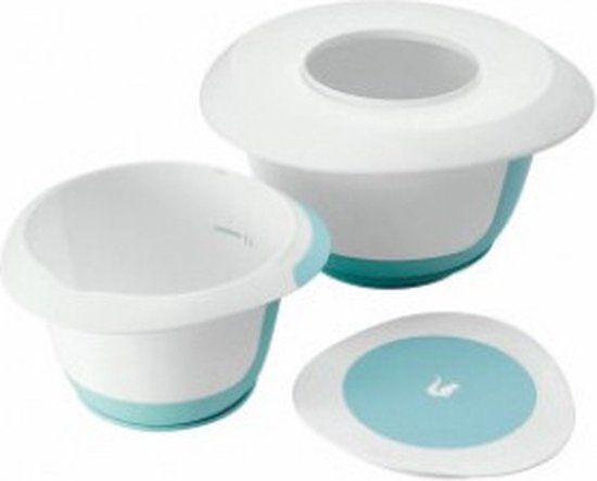 Keeeper Marla Mengkom Set - 1.5L + 3L - Wit/Aqua