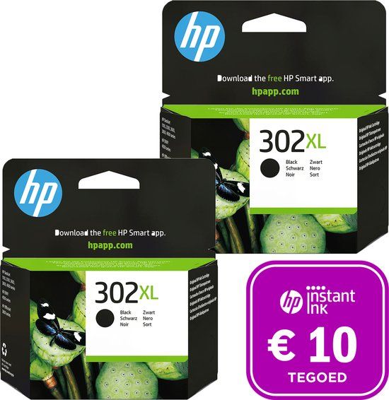 HP 302XL Zwart - 2x Inktcartridge - Origineel
