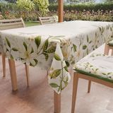 PETTI Artigiani Italiani - Vlekafstotend tafelkleed, rechthoekig, voor keuken, bloemenpatroon, X24 plaatsen (140 x 450 cm), 100% Made in Italy