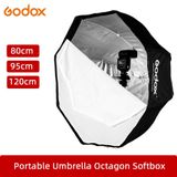 Godox 80 cm 95 cm 120 cm Draagbare Octagon Softbox Paraplu Brolly Reflector voor Studio Strobe Speedlight Flash