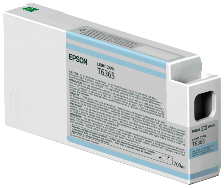 Epson inktpatroon Light Cyan T636500 UltraChrome HDR 700 ml single pack / Lichtyaan