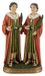 Figurine en résine Saint Cosmas et Saint Damien, peinte à la main, 30 cm