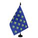 AZ FLAG Drapeau de table Lys français bleu et or 21x14 cm Pied en plastique