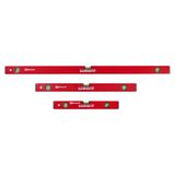 Einhell Basis waterpasset, 3-delig (40/60/100 cm, 3 libellen, geslepen meetoppervlak, meetnauwkeurigheid +/- 0,5 mm, aluminium profiel, kunststof eindkappen)