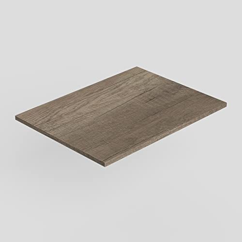 Baikal Werkblad van hout voor badkamer, melamine, 16 mm, tafelblad, combineerbaar met modulair meubelstukken