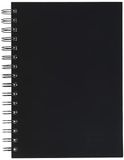 Schetsboek Honsell Schetsboek met spiraalbinding, vaste omslag, portretformaat, 100 vellen, 110 g/m², zuiver gum, zuurvrij en verouderingsbestendig, zwart/wit, A5