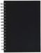 Schetsboek Honsell Schetsboek met spiraalbinding, vaste omslag, portretformaat, 100 vellen, 110 g/m², zuiver gum, zuurvrij en verouderingsbestendig, zwart/wit, A5