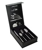 Arcos Capri Serie - Geschenkdoos Bestekset 24-delig (6 Messen + 12 Lepels + 6 Vorken) - Monoblok uit één stuk Roestvrij Staal Zilverkleurig