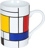 Könitz Porzellan Könitz Mok Hommage aan Mondriaan - Grote Fragmenten Mok