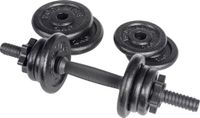 Bodyline Set 10 kg Halter Vinyl Gietijzeren Schijven Fitness Homegym