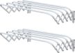 MSV Étagère à linge extensible/étendoir - 2x - 4 mètres de fil à linge - Suspendu au mur - blanc - 80 cm - métal