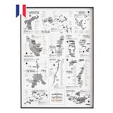 La Majorette À Moustache Franse wijngaarden poster voor wijnliefhebbers