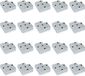 Emuca Lot van 4 meubelpoten Alumix 7, hoogte 45mm, Plastic, Metal-grijs gelakt