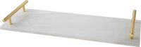 Cosy&Trendy Marmeren Dienblad met Gouden Handvaten - 40 x 14 cm - Grijs