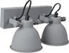 Urban Interiors Industrial Double Wandlamp Grijs - Stelbaar - 16x28x14