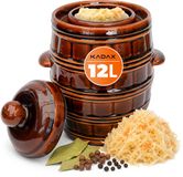 KADAX Steengoed pan, 12 liter, Bruin