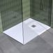Brauer Asteroid Douchebak - 90 x 120 cm - Mineraalmarmer - Mat Wit - Antislip - Antibacterieel