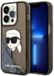 Karl Lagerfeld Glitter Karl Head - iPhone 14 Pro Hoesje - Zwart