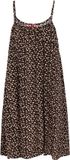 myMo ROCKS myMo Jurk Zwart-Wit Gebloemd Viscose Kort Mouwloos Casual Lente/Zomer