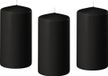 Enlightening Candles Bougie cylindrique/bougie pilier - 8x - noir - D8 x H12 cm - 45 heures de combustion