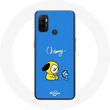 Maniacase Etui voor Oppo A53 Bangtan BTS BT21 Chimmy Jimin Blauwe Achtergrond