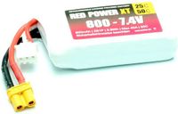 Red Power LiPo accupack 7.4 V 800 mAh 25 C Softcase XT30