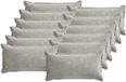 vidaXL - Taie d'oreiller - 12 pièces - Gris clair - 40 x 80 cm - Satin de coton