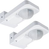 Maclean PIR bewegingsmelder, infrarood, IP65, max 2000W, Wit, 2 stuks