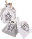 Uniqoos Calendrier de l'Avent en tissu - 24 pochettes numérotées, motif à carreaux blanc/gris, longueur 195 cm, pochettes 8x11 cm, avec 24 pinces et un câble de suspension