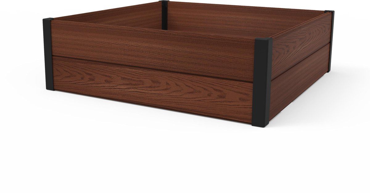 Keter Maple Square Garden Bed - 106L x 106B x 32H cm - Brown