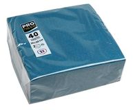 PRONAPPE - Ref. SV623804I - 40 servetten 38 x 38 cm - microwafelpapier - 2-laags watten - pacific blue