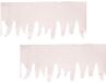 Bellatio Decorations Decoris Ijspegel rand - 2x - wit - 28 x 200 cm - polyester