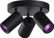 Calex Smart Plafondlamp - 3-Lichts - Slimme Opbouwspot - Rond - Zwart