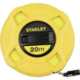 Stanley Capsulebandmaat glasvezel, 20 m lengte, ABS-kunststofbehuizing, inklapbare zwengel, gecoat, 0-34-296
