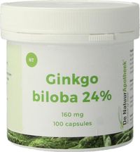 Natuurapotheek Ginkgo biloba 24% 160mg 100 Capsules